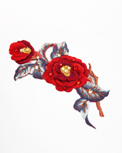 梅お花刺繍パッチ（レット）