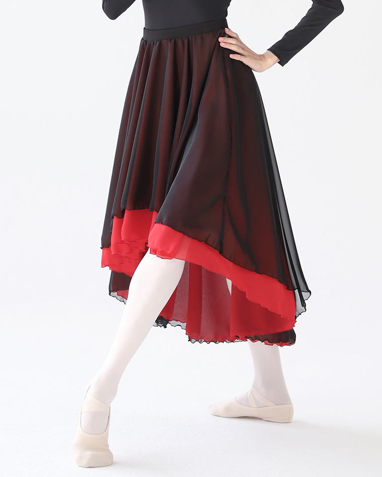 ダブルアンバランススカート-4 colors [Double Unbalance Skirt-4 colors]