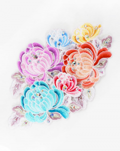 王菊の花刺繍パッチ（3 colors）
