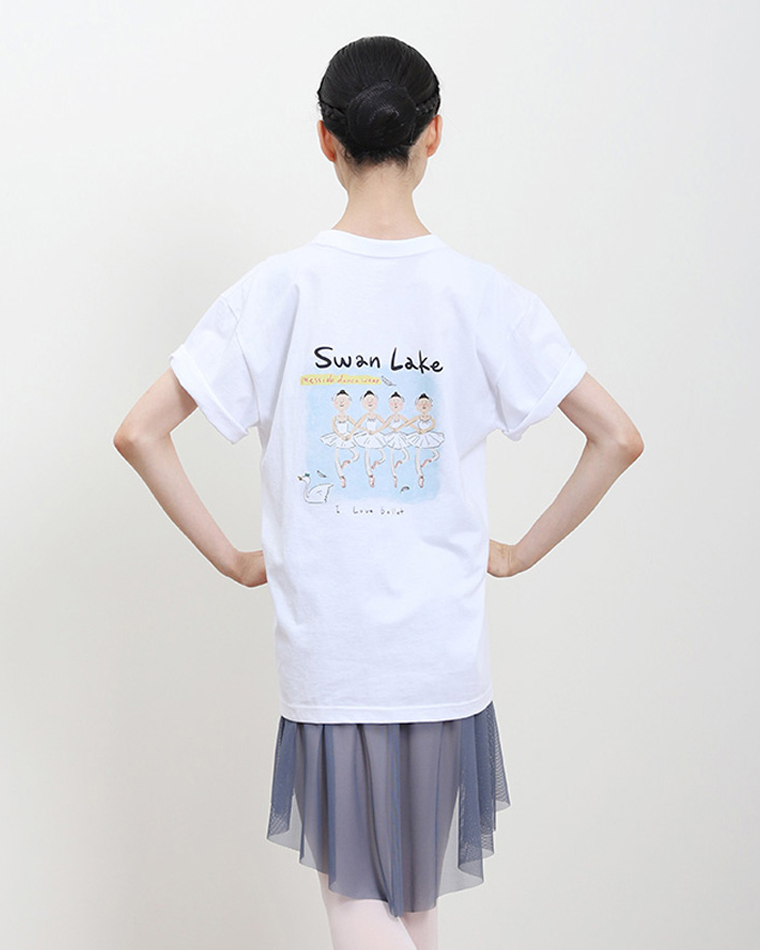 スワンレイクティーシャツ-ホワイト [Swan Lake T-shirt-White]