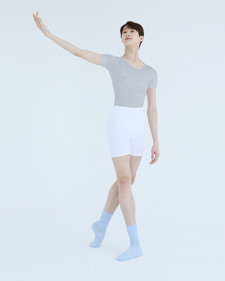 *[メンズ]ベーシック半そでレオタード[薄グレー] *[Men's] Basic Short-sleeve Leotard [Light gray]